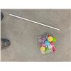 Image 1 : BOX LOT OF LIGHTS AND PLASTIC POLES