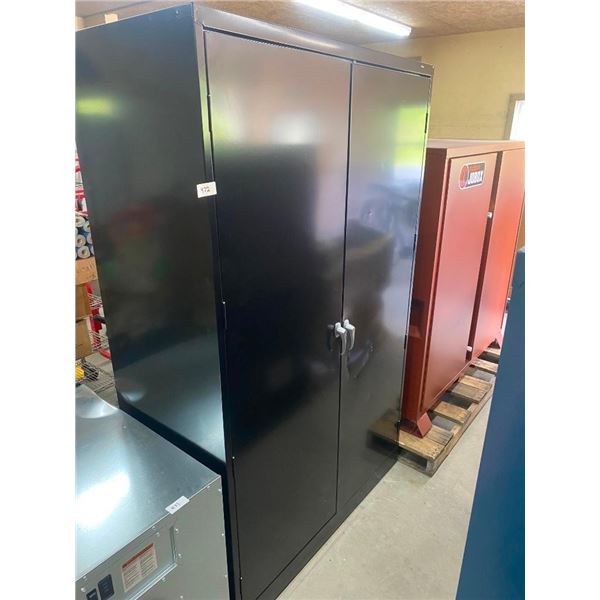 48X78X24IN STEEL CABINET WITH SHELVES - HAS SCRATCH ON FRONT
