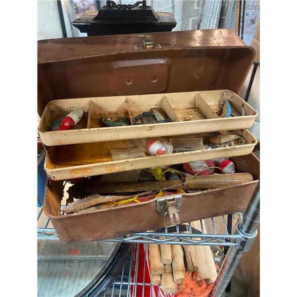 FISHING TACKLE BOX WITH TACKLE
