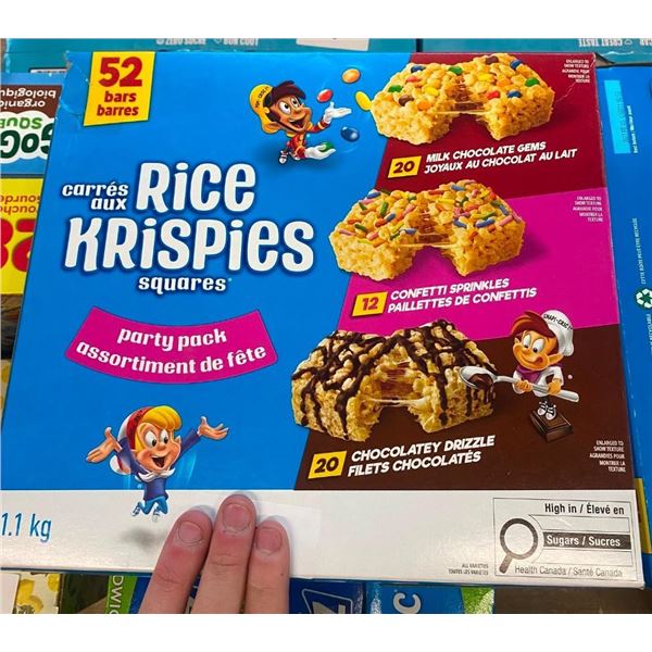 52 ASSORTED RICE KRISPIES SQUARES