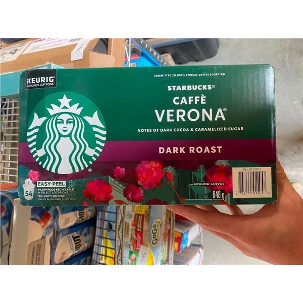 54 STARBUCKS KEURIG COFFEE PODS