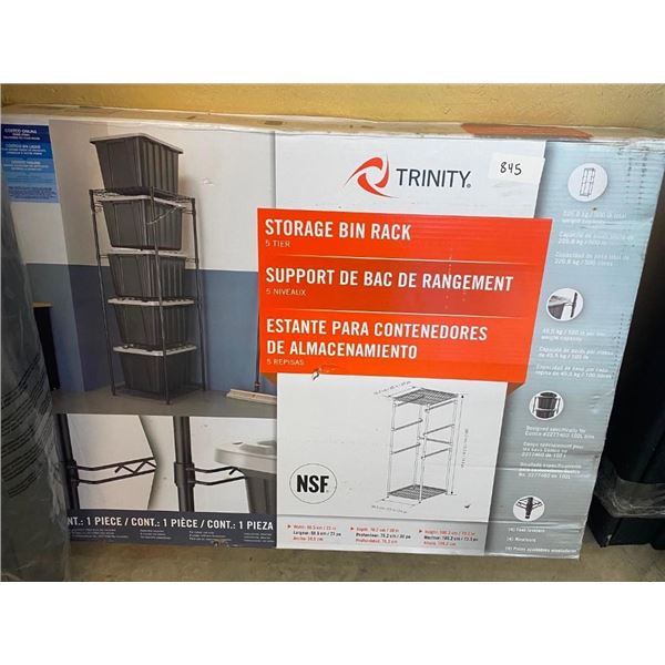 5-TIER STORAGE BIN RACK
