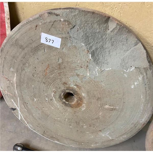 22IN GRINDSTONE - HAS CHUNK MISSING