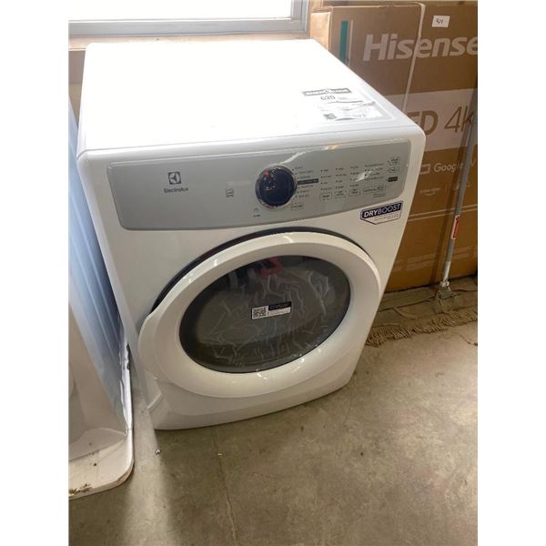 67X30X38IN ELECTROLUX DRYER MACHINE - HAS DENT ON TOP NOT EFFECTING A THING