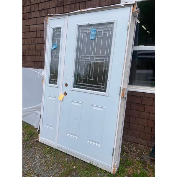 53IN EXTERIOR DOOR FRAME - HAS CRACK AND FEW DINGS ON INSIDE OF DOOR