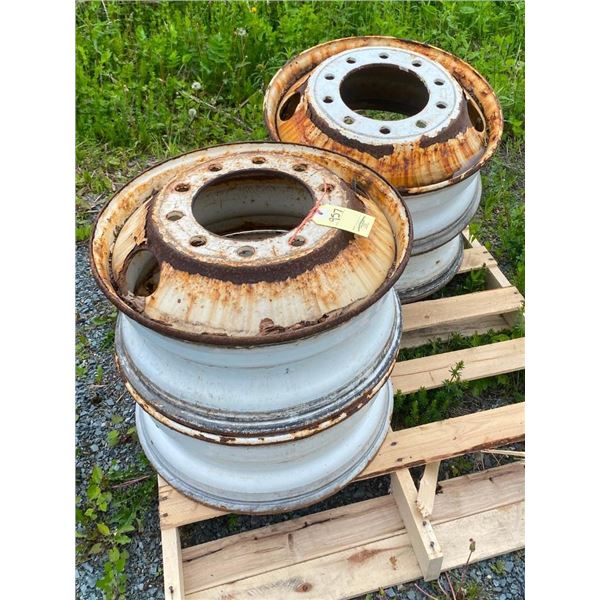 SET OF 4 22.5X10BOLT TRUCK RIMS