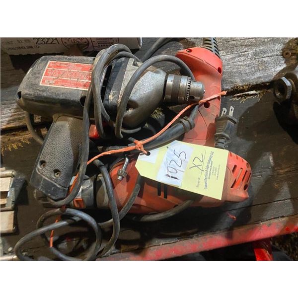 2 ELECTRIC DRILLS