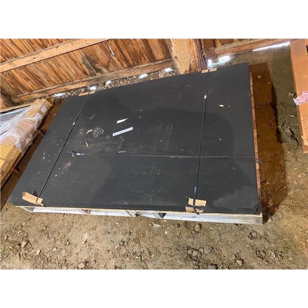 6X4X0.5 INCH RUBBER SHOP MAT - ONE CORNER HAS VERY TINY PIECE MISSING
