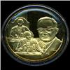 Image 1 : .75oz Franklin Mint PR70 DCAM 24k plated Sterling Silver Round History of the American Presidency H.