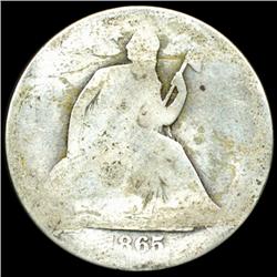 1865 Seated Half Circulated Scarce Date (COI-5820)