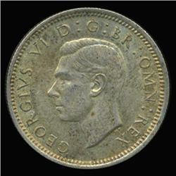 1945 British Silver Six Pence High Grade AU+ (COI-6792)