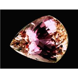 33.20ct Pear Cut 100% Natural Pink Kunzite Appraisal Estimate $26560 (GEM-18176)
