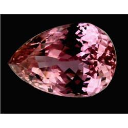 18.70ct Pear Cut 100% Natural Deep Pink Kunzite Appraisal Estimate $14960 (GEM-18174)