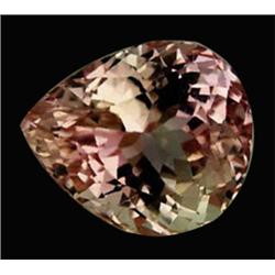 12.60ct VVS Pear Cut Natural Imperial Pink Kunzite Appraisal Estimate $5040 (GEM-18221)