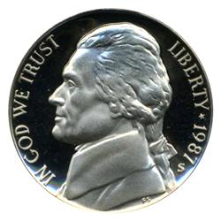 1987S Jefferson Nickel PROOF PCGS Top Graded DCAM (COI-4422)