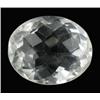 27.95ct Ultimate Flawless Quartz Crystal Gem Oval Checker Cut (GEM-21599)