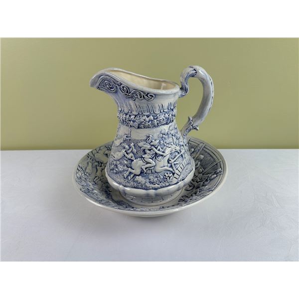 Hand Made Wash Basin and Pitcher