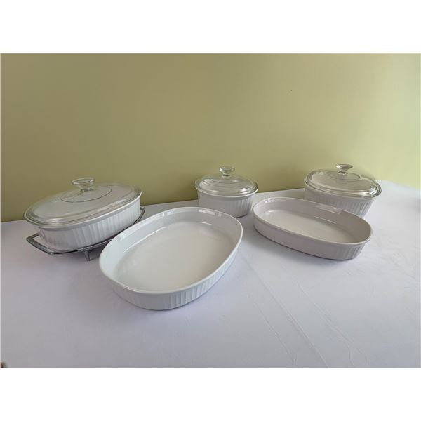 9 Piece White Corning Ware