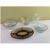 Image 1 : Various Crystal Serving Bowls with Vase and Brown Tray