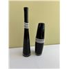 Image 2 : 2 Black with White Decorative Vases