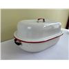 Image 1 : Vintage Enamelware Roasting Pan with lid