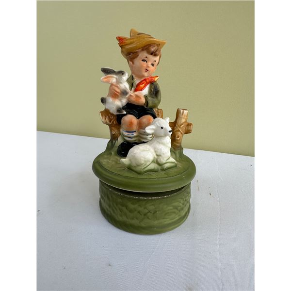 Vintage porcelain musical figurine