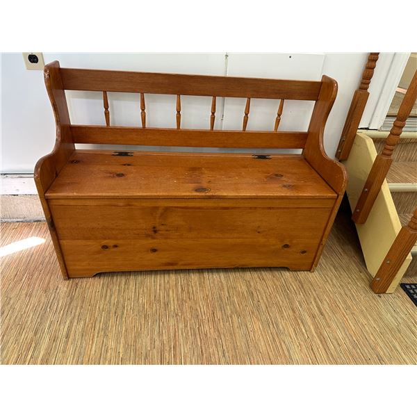 Wood Bench with Storage