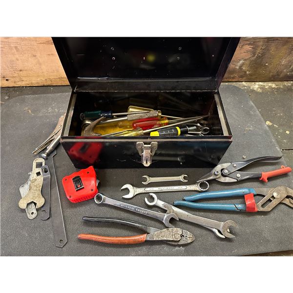 Metal Toolbox with Content