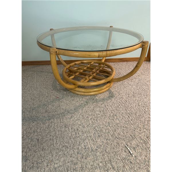 Vintage Rattan Coffee Table