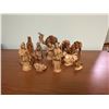 Image 1 : 14 Piece Handcarved Nativity Scene Figures
