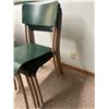 Image 1 : 4 Metal and Wood Stacking Chairs