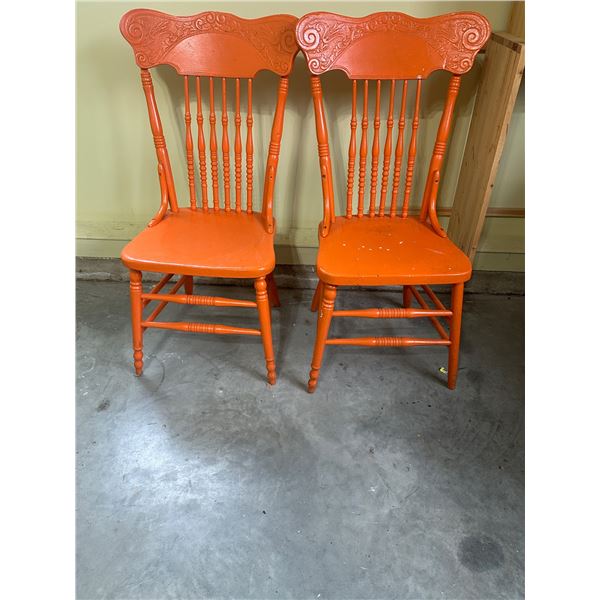 2 Wooden Chairs
