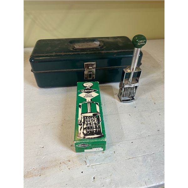 Vintage Metal Cash Box and Garvey Supreme Price Marker