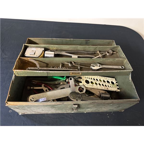 Metal Tool Box with contents