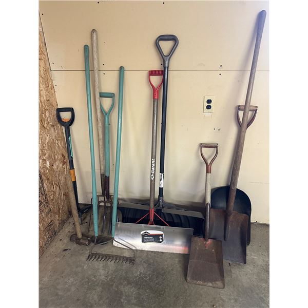 Assorted Shovels and Yard Tools