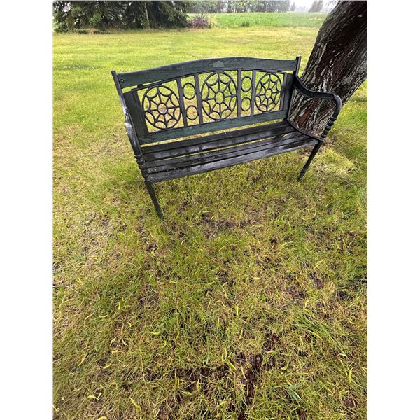 Cast Iron and Wood Bench
