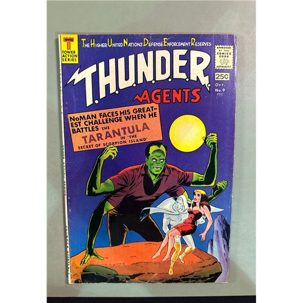 THUNDER Agents #9 (Tower, 1966) NoMan Battles The Tarantula
