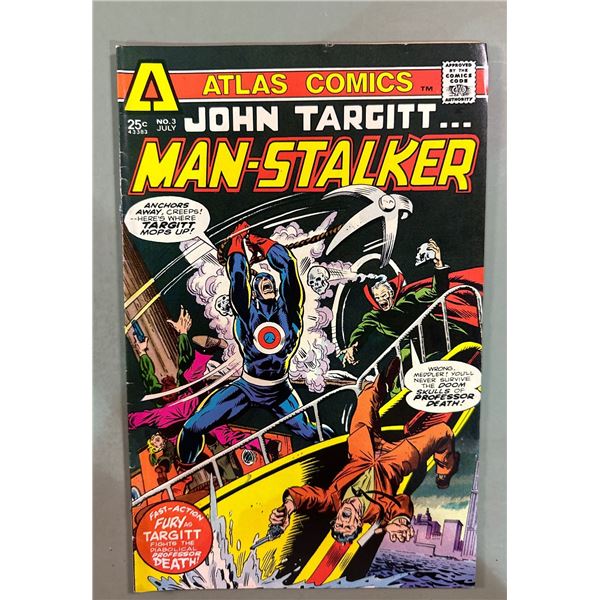 John Targitt Man-Stalker #3 Comic Book (Atlas Comics, 1975) Bronze Age