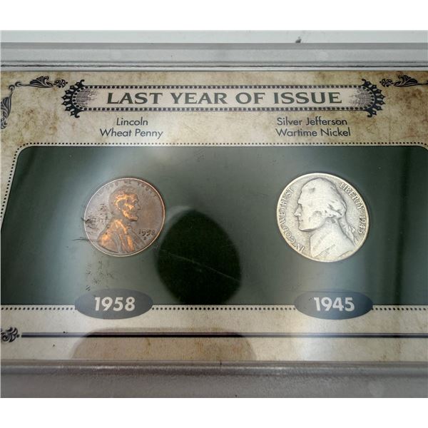 Last Year of Issue Penny & Nickel Set