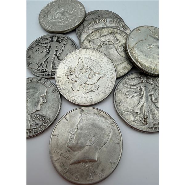 Bag of 2 Silver Half Dollars Mixed Dates / Grades / Mints