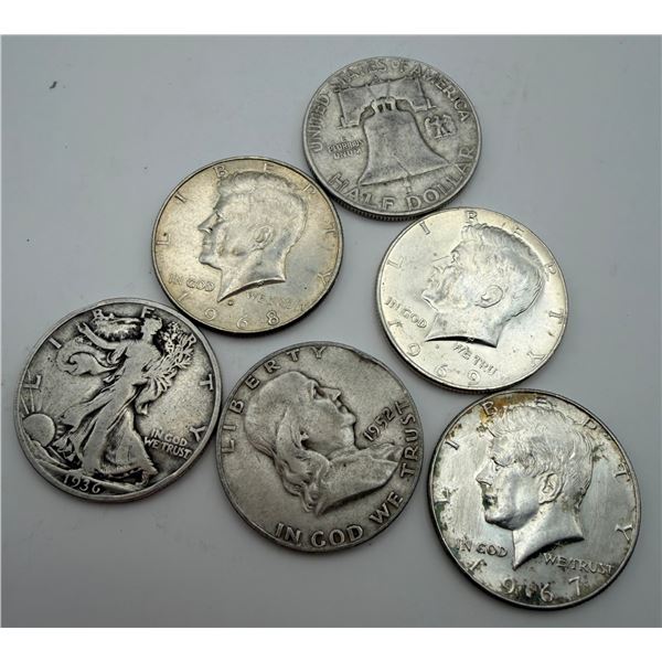 Bag of 2 Silver Half Dollars Mixed Dates / Grades / Mints