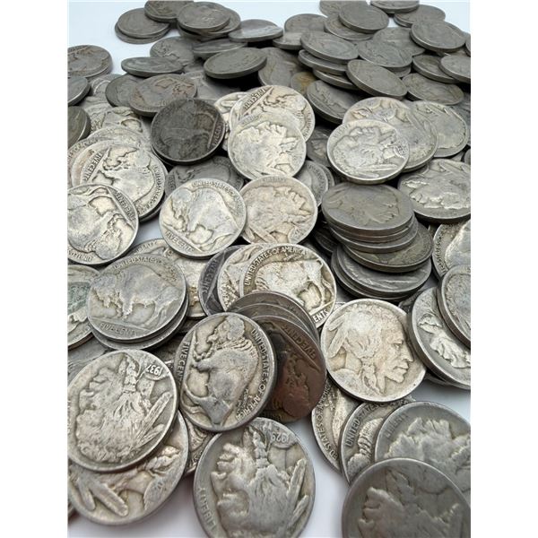 Bag of 5 Total Buffalo Nickels