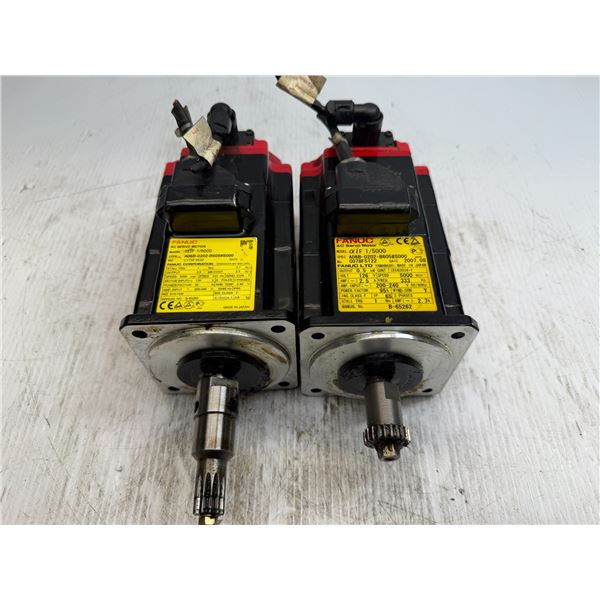 (2) Fanuc #A06B-0202-B605#S000 AC Servo Motors