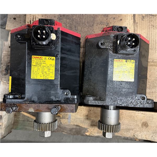 (2) Fanuc #A06B-0085-B003 AC Servo Motors