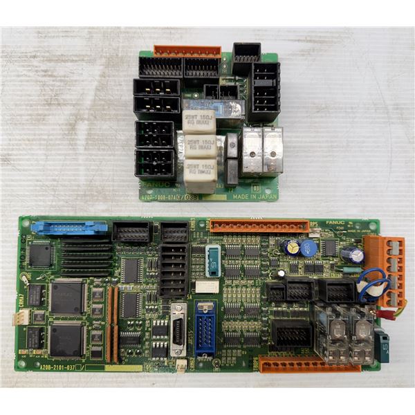 Lot of (2) Fanuc Circuit Boards #A20B-2101-037?/?? & #A20B-1008-0740-03B