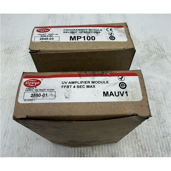 Lot of (2) Fireye #MP100 / #2545-03 & #MAUV1 / #2550-01