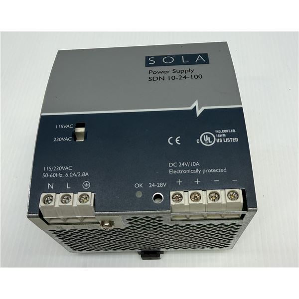 Sola #SDN 10-24-100 Power Supply