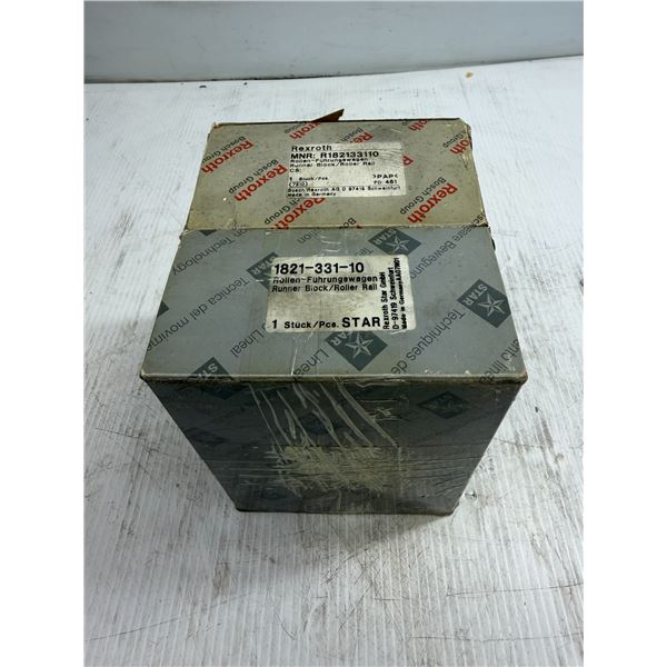 (2) Star techniques/Rexroth #1821-331-10 Runner Block/Roller Rail