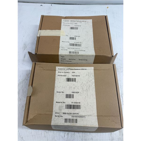 (2) Emotron #M20 3X380-500V / #01-2520-40 M20 Shaft Power Monitors