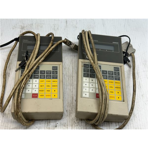 (2) Omron #CQM1-PRO02-E Programming Console Units